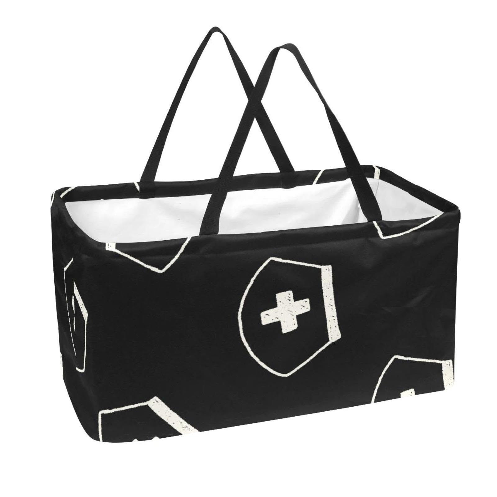 Sac fourre-tout pliable motif infirmière et panier de rangement à longue poignée