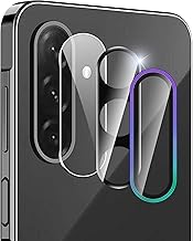 zZjoOoj Protezione fotocamera per Samsung Galaxy A26 5G per vetro temperato, 9H, anello in metallo personalizzato, HD trasparente, 3 set (trasparente, colorato e nero)