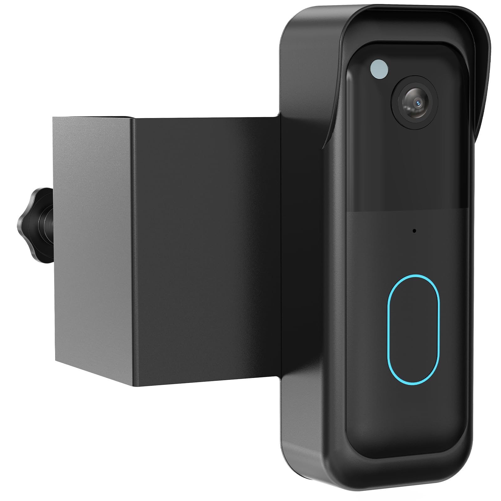 No-Drill Blink Doorbell Mount, Anti-Theft Door Mount for All-New Blink Video Doorbell, Quick Install Doorbell Kits Ideal for Rental Apartments, No Sensor Blockage, Black
