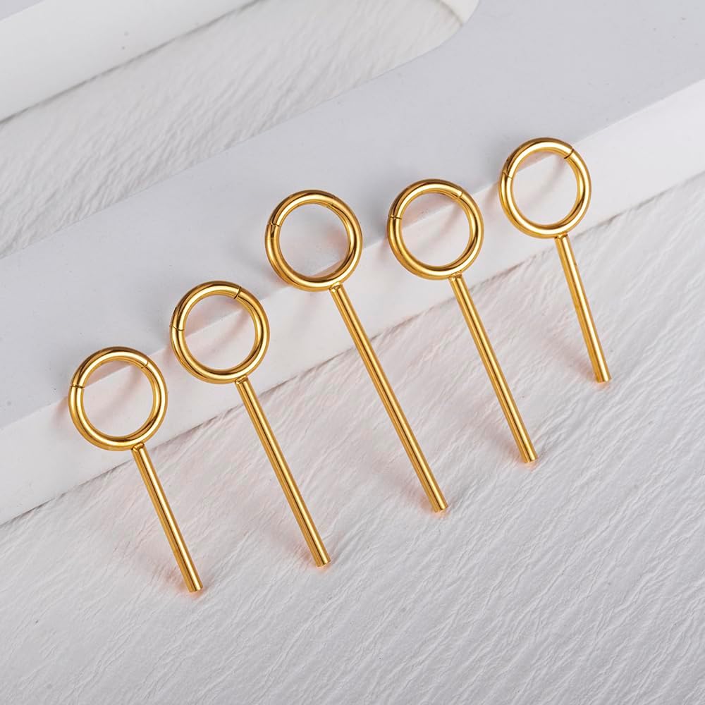 DOEARKO 10 PCS/5 PCS Ear Gauges Ear Cuff Stainless Steel Ear Clip Earrings Fake Cartilage Piercing Women Nose Rings Helix Cartilage Hoop Segment - Image 7