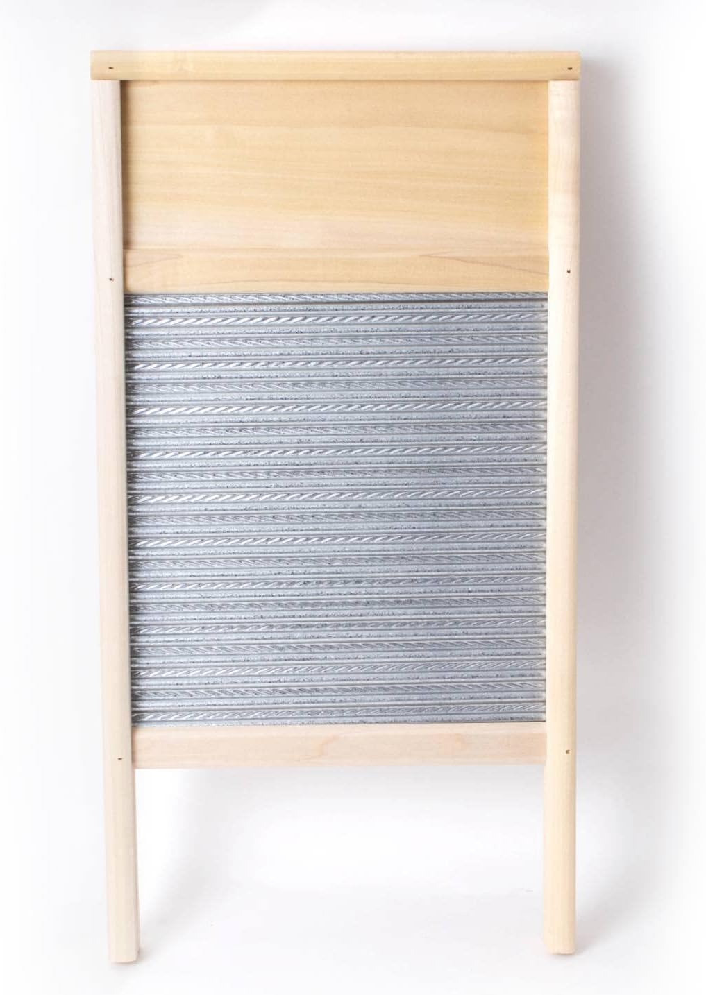 Lehman's Galvanized Steel Manual Washboard, Rub-Lite, Wavy, V Crimp, for Function, Decor, or Music, 23.75 in x 12.5 in