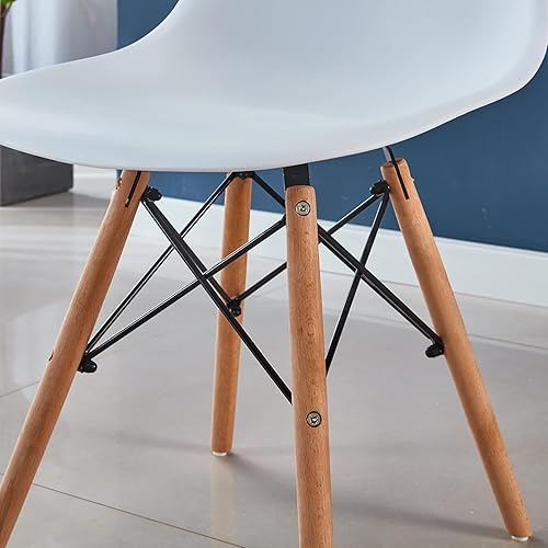 Miniatura 6 de Juego de 5 mesas y sillas de 31.5 pulgadas, mesa redonda de comedor moderna de mediados de siglo con mesa de madera MDF y base de metal, sillas