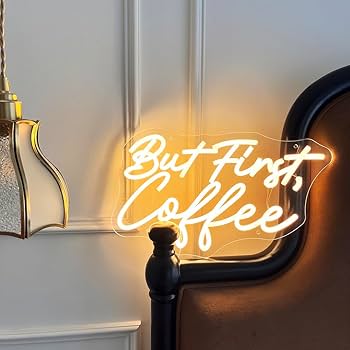 Amazon.co.jp: SHIDASIGN コーヒーネオンサイン But First