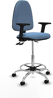 Piqueras y Crespo Taburete Aýna: Taburetes de Oficina con Ruedas, Taburete de Trabajo ergonómico, sillas de Oficina Altas con Ruedas y Taburete Oficina ergonómico