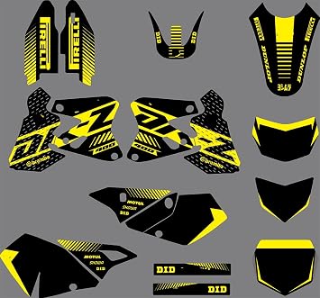 MXP Custom Decal Kit Motorcross Graphics Sticker Kits for Suzuki DRZ400 DRZ 400 2000 2001 2002 2003 2005 2006 2007 2008 yellow