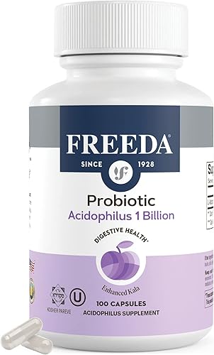 FREEDA Acidophilus Probiotic 1 mil millones de UFC Probióticos Lactobacillus Acidophilus para mujeres y hombres Probióticos de mujer para la salud