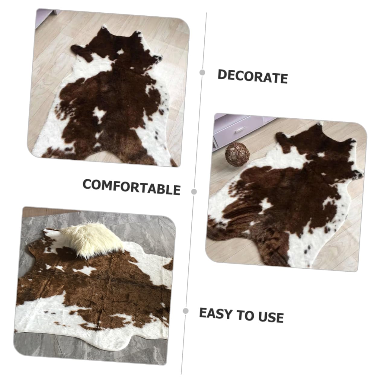 RORPOIR Floor Rug for Cushion Fluffy Area Mat for Nursery Washable Decorative Bedside Pad