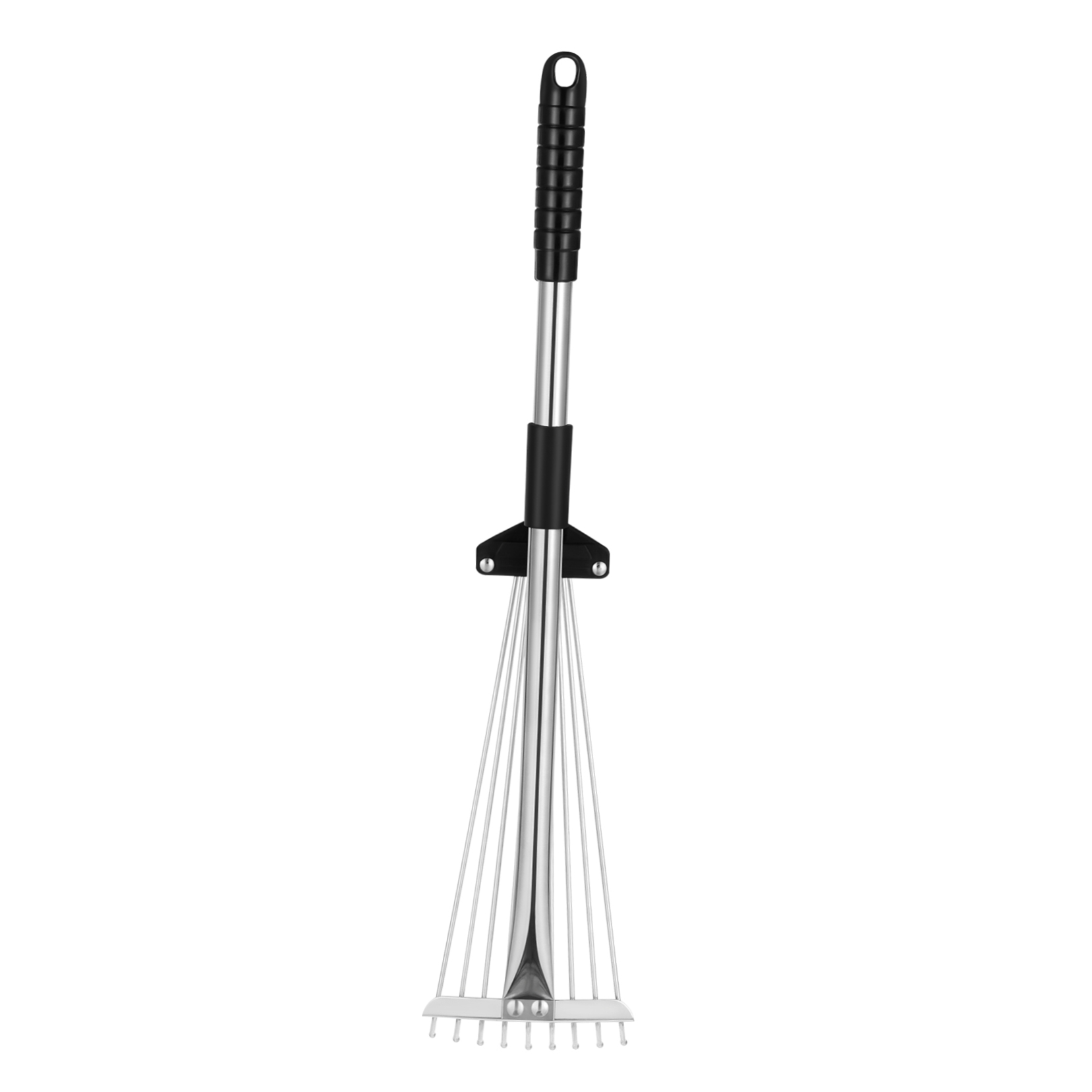 Rastrillo ajustable para césped con mango telescópico de aluminio miniatura 7
