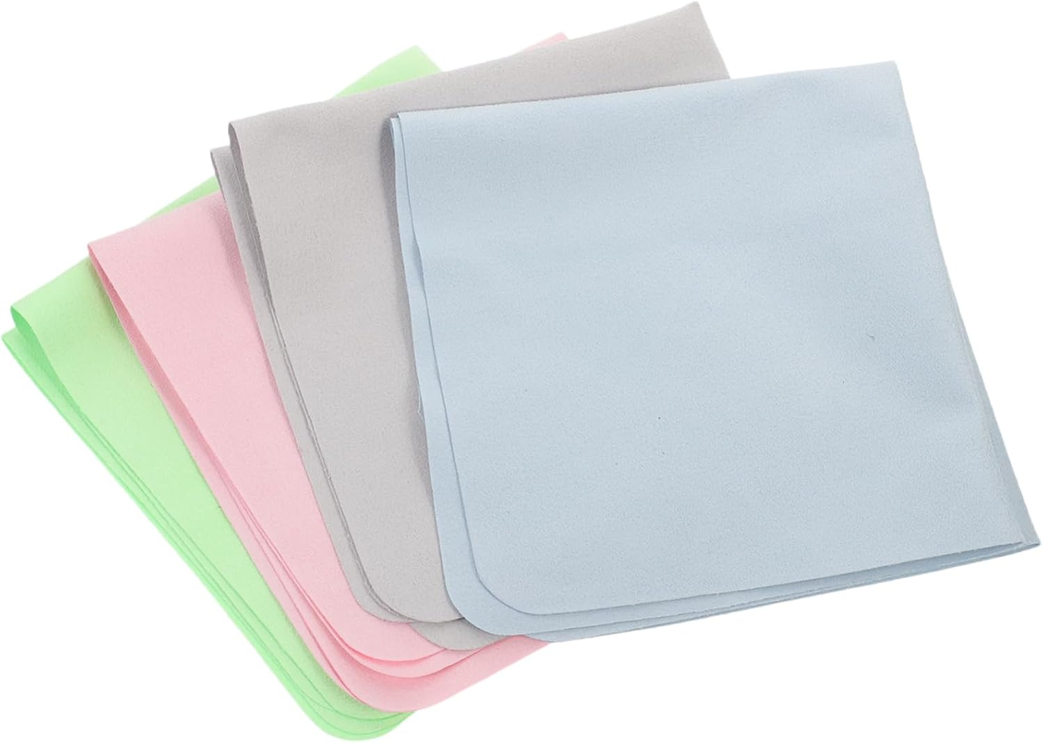 COLLBATH 12pcs Eyeglass Cleaning Cloths Microfiber for Lenses Screens Jewelry Non-Scratch Portable Reusable for Home Travel Use