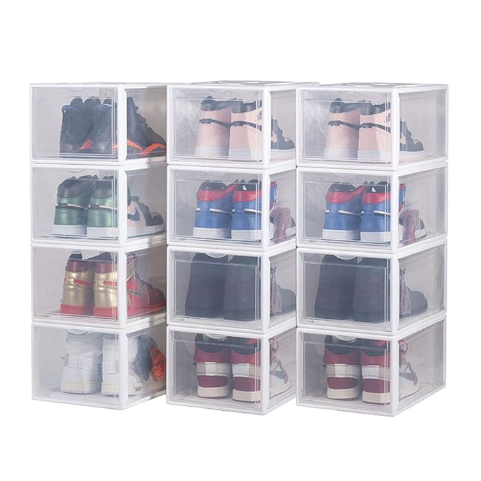 Buy OTYTY Shoe Boxes Clear Plastic Stackable, Drop Front Shoe Display