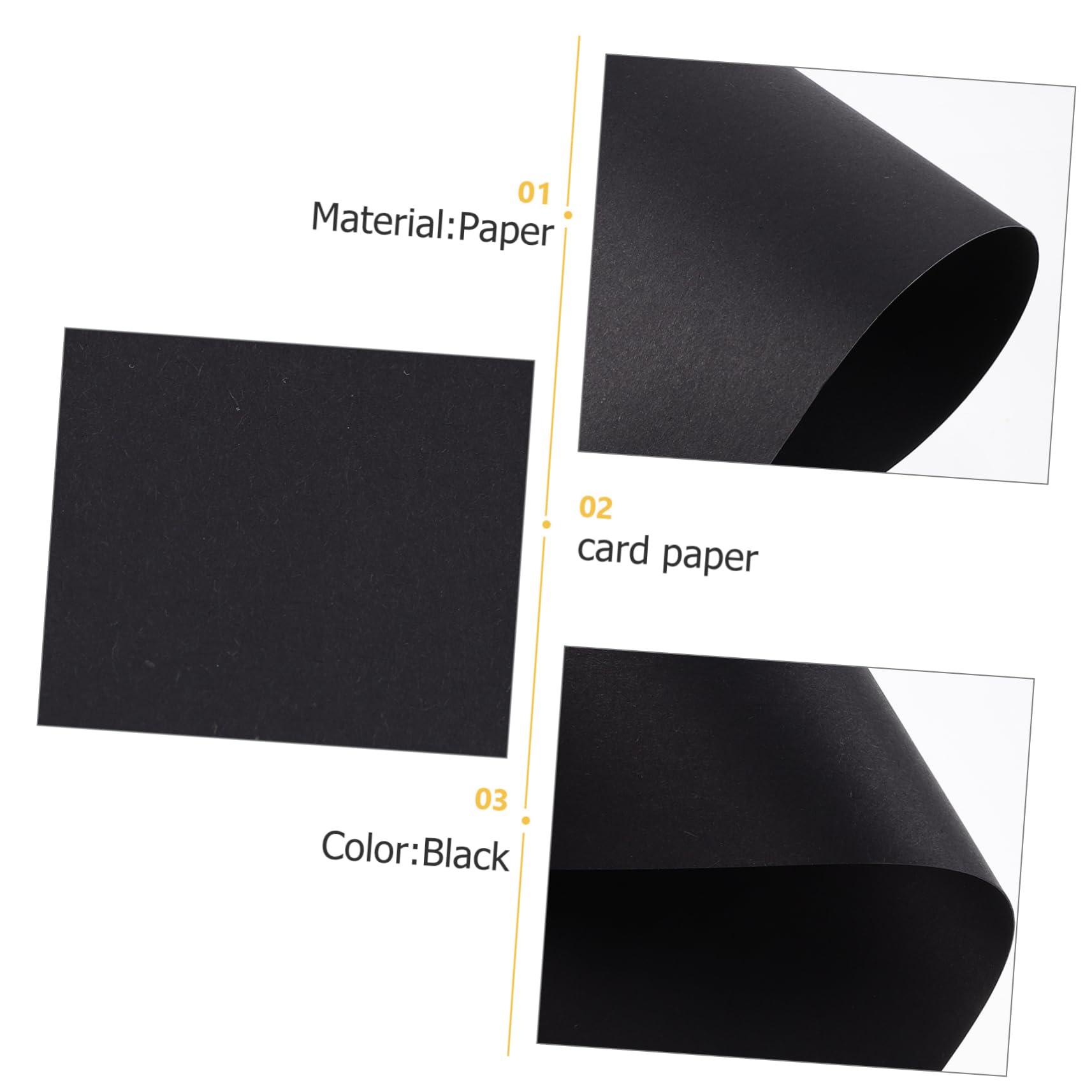 Papier Cartonné D'art Noir 100 Pièces A4 pour Loisirs Créatifs