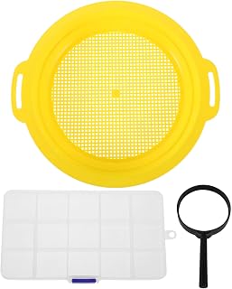Luxshiny Gold Panning Pan with Magnifier, Portable Plastic Sifter