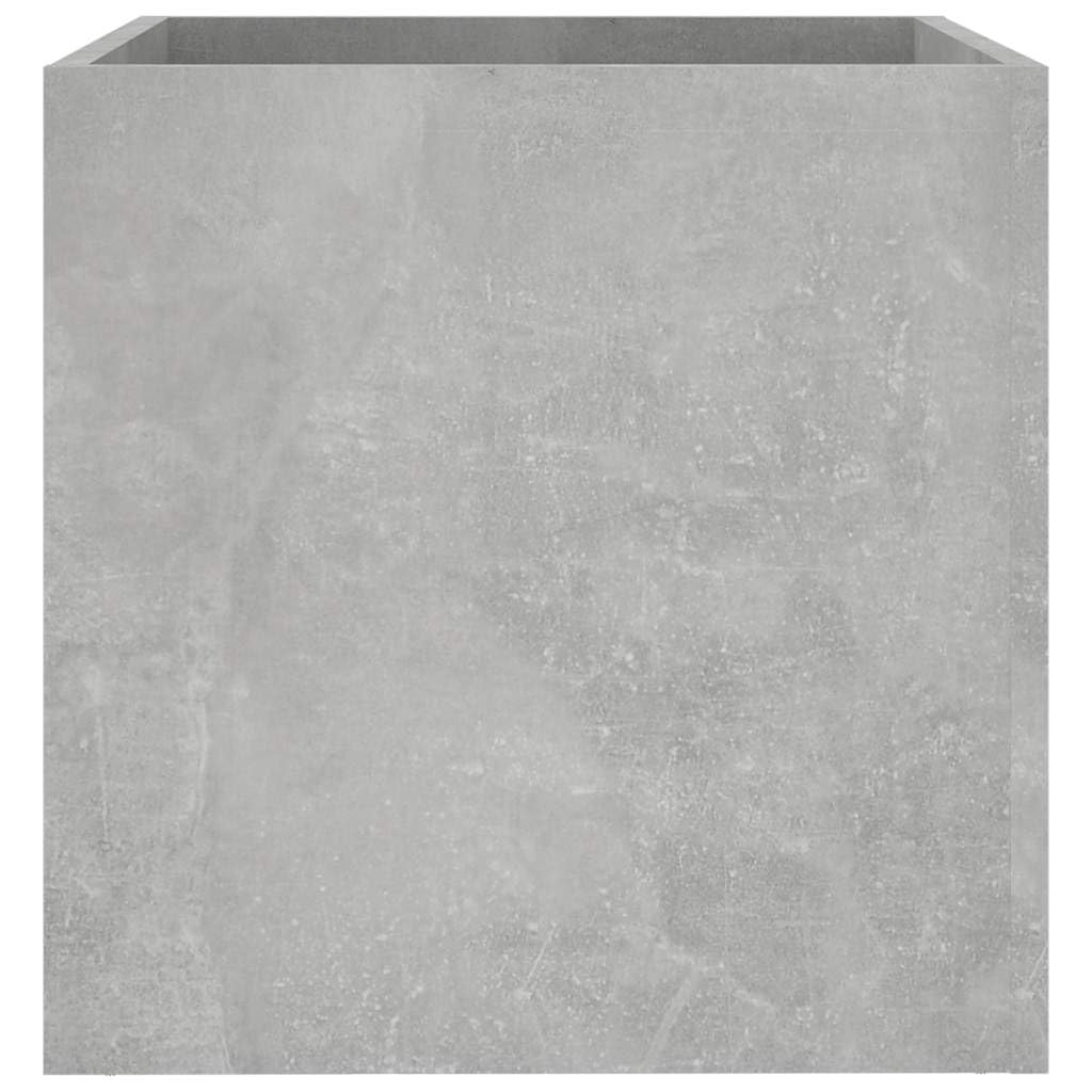 Jardinière en bois gris béton - 40 x 40 x 40 cm - Pour jardin, balcon, intérieur et extérieur - Jardinière décorative avec surface stable et résistante à l'humidité pour fleurs et