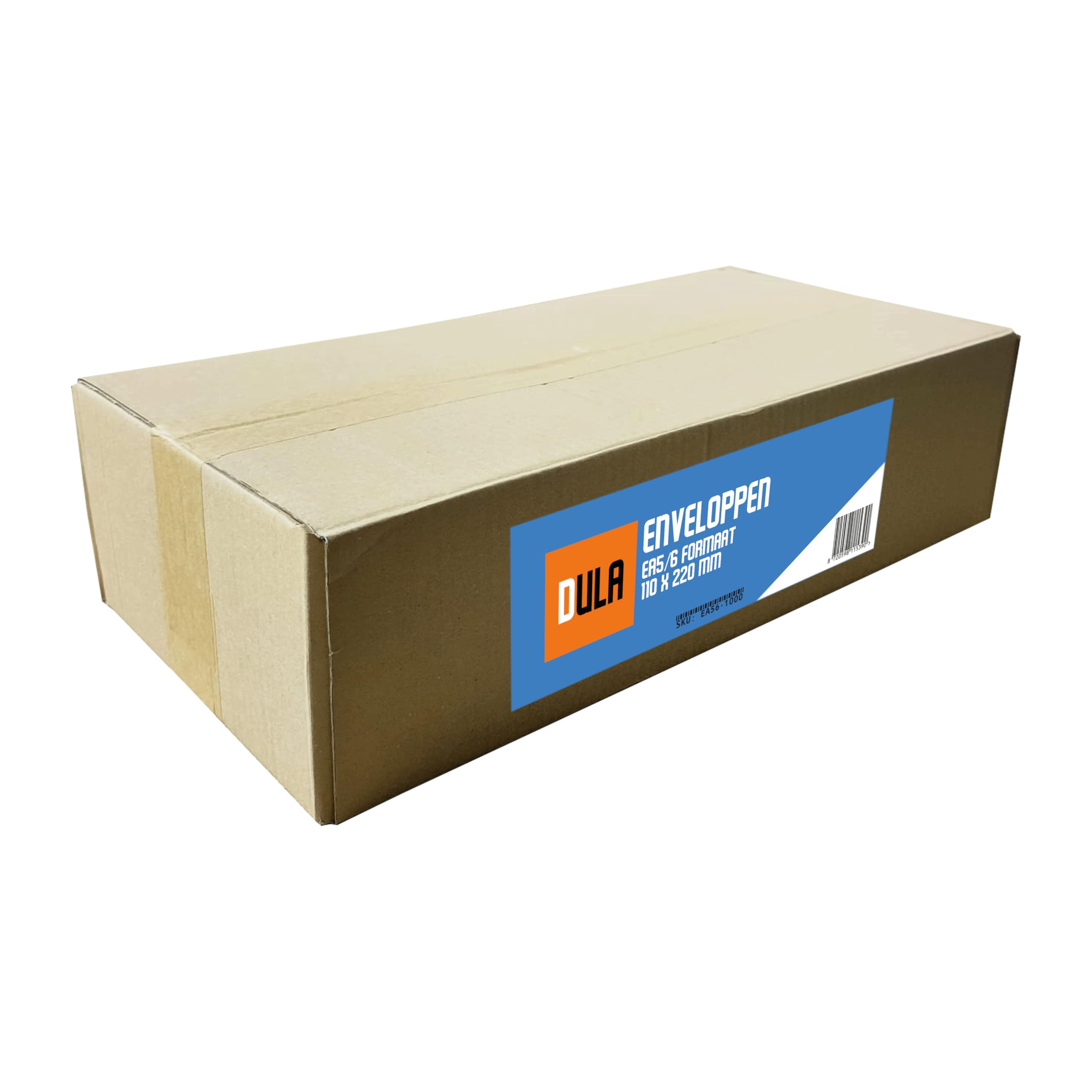 DULA EA5/6 Umschläge, 110 x 220 mm, 1000 Stück, Selbstklebend mit Klebestreifen, 80 g/m²