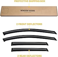 Vista 265 de Visera de ventana para Chevy Silverado 1500/GMC Sierra 1500/Avalanche/Suburban Crew Cab 2007-2013, protectores de lluvia, deflector de ventilación