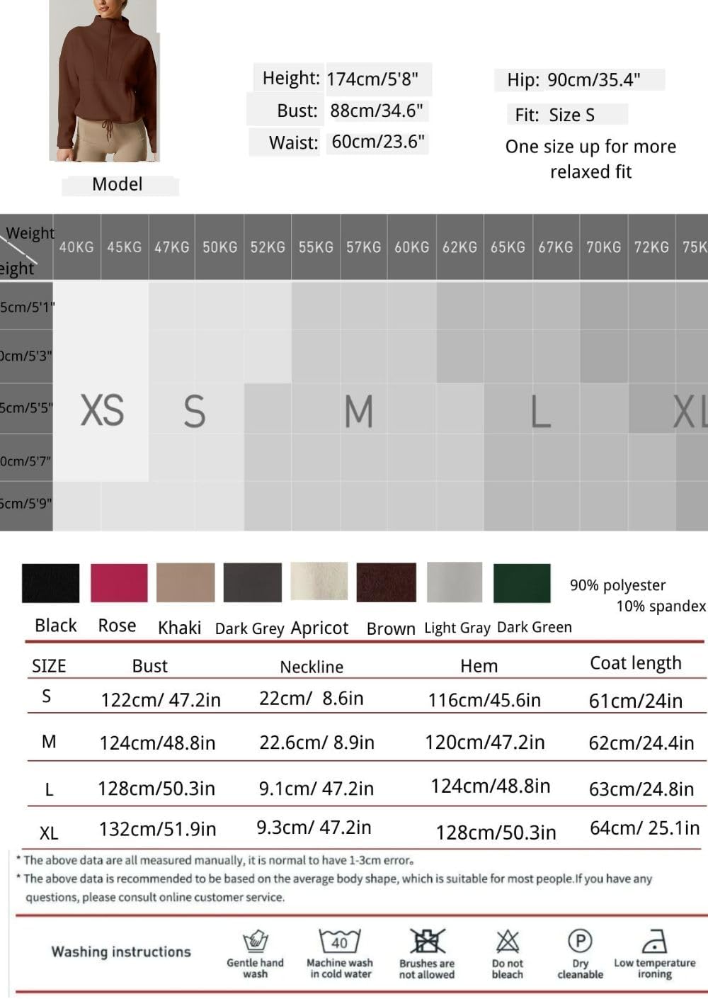 QINSEN Women Half Zip Fleece Sweatshirt Mock Neck Long Sleeve Winter Cozy Sherpa Pullover Sweater Tops - Image 7