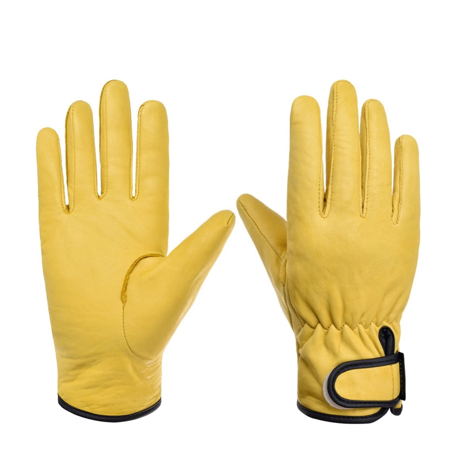 Welding Supplies Sports Safety Protection Glove Gloves with Reinforced Palm Leather Mens Driving Grinding Welding Working Gloves(XXL)