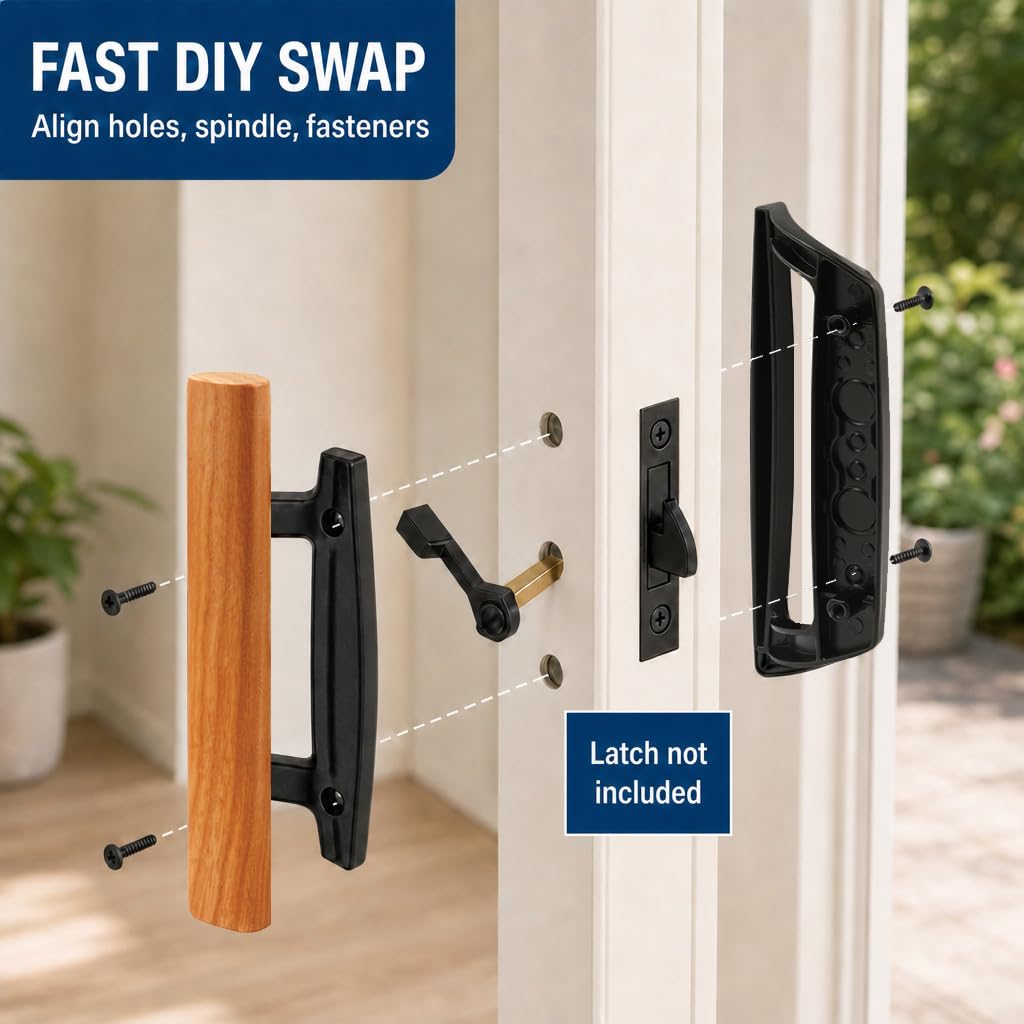 Prime-Line C 1131 Sliding Glass Door Handle Set, 3-15/16