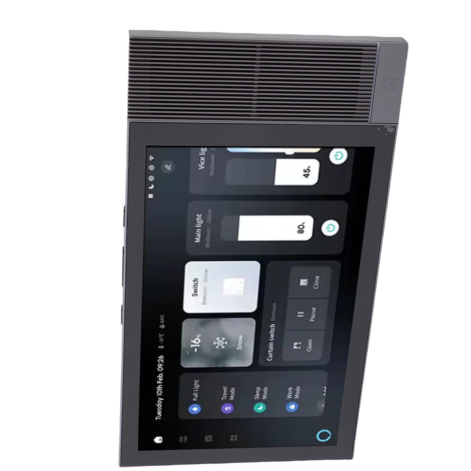SIXRUN Pannello di Controllo Smart Home, Materiale ABS, Touch Screen da 8 Pollici, Controllo Vocale, Lettore Musicale di Sottofondo, Ideale per la Domotica