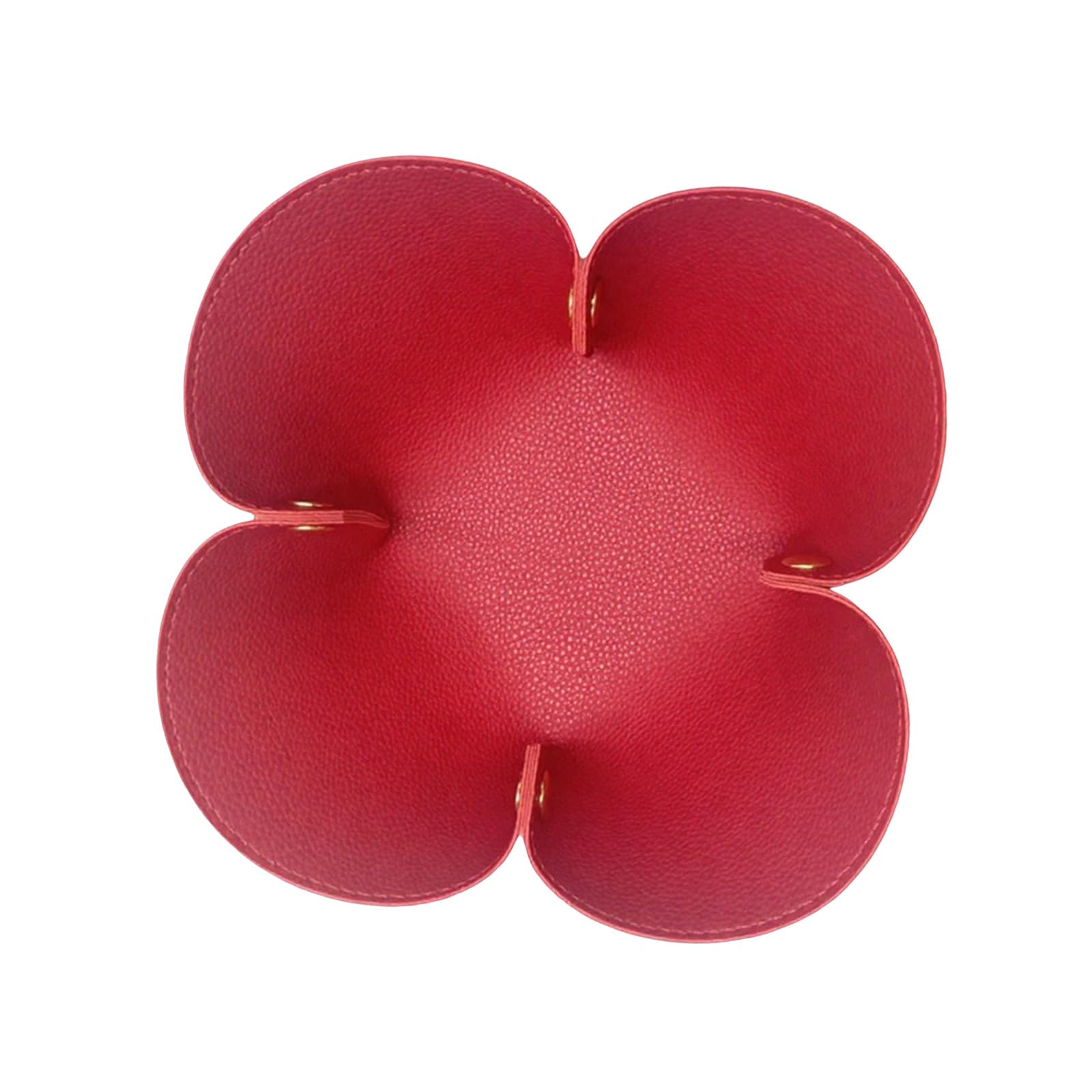 Jewelry Tray Foldable Leather Textured Catchall for Earrings and Small Jewelry, 5.91 X 5.91 in for Bedside Tables Trinket Holder Earring Nightstand Valet Floral Tray Accessory Keeper Dresser Valet