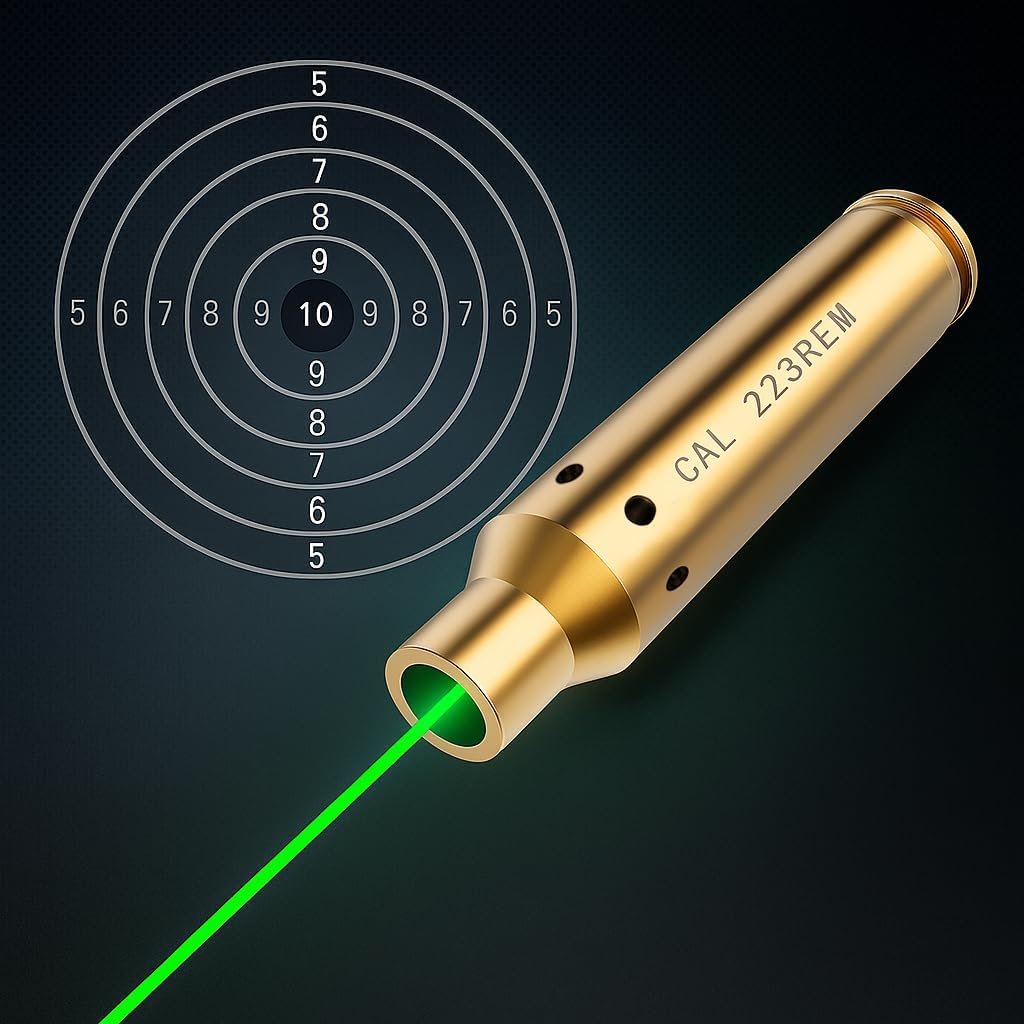 Marmot Green&Red Laser Bore Sight 5.56mm 223 Green Laser Boresighter Red Laser Boresighter with 9 Batteries