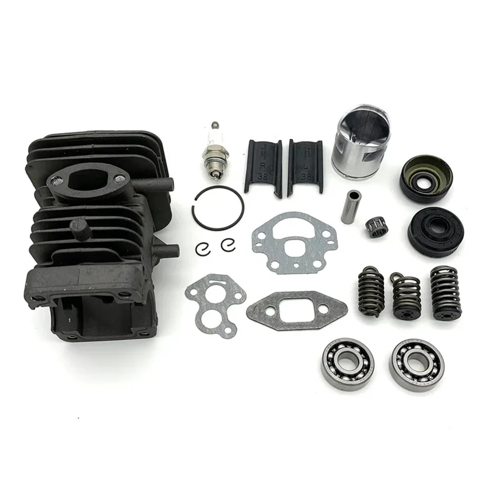 Juego de juntas de sellado for cojinete de cigüeñal y pistón de cilindro de 39 mm for motosierra Husqvarna 240, 240E, 235E, 235, 236 y 236E.
