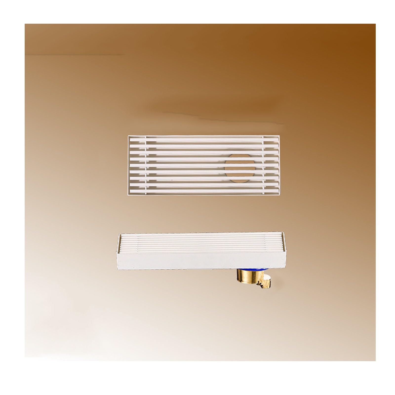 YIHANWUU Linear Shower Drain with Grate Drain Cover,Rectangle Stainless Steel Shower Drain,Floor Drain with Hair Catcher/Side Draine/8 * 20Cm