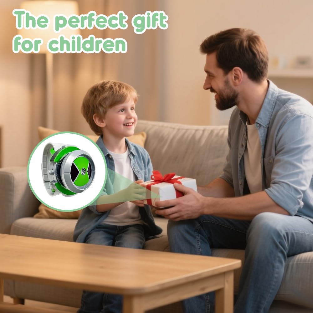 Reloj Proyector para Niños, Reloj Proyector de Pulsera con 8 Imágenes, Fanáticos del Anime, para Regalos de Cumpleaños, Juegos de rol Infantiles