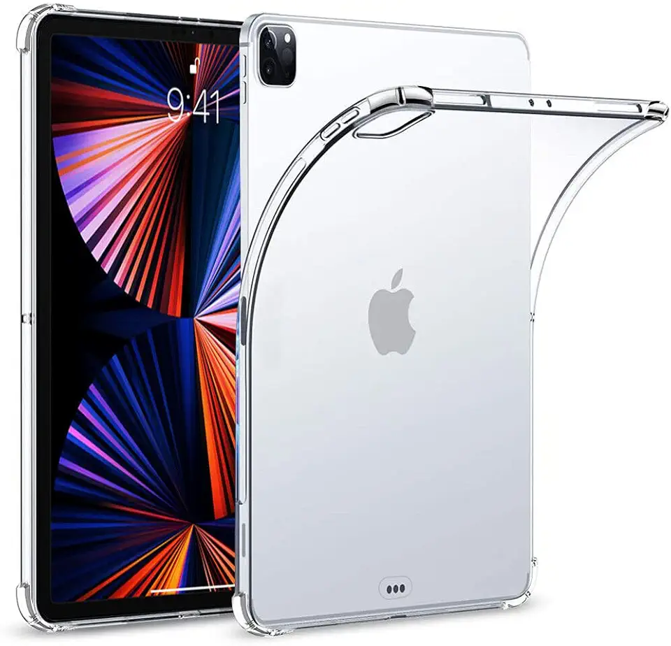 Capa Protetora Para Tablet iPad Pro Tela de 12.9" Polegadas Capinha Case Transparente Air Anti Impacto Prote��o De Silicone Flex�vel - Danet