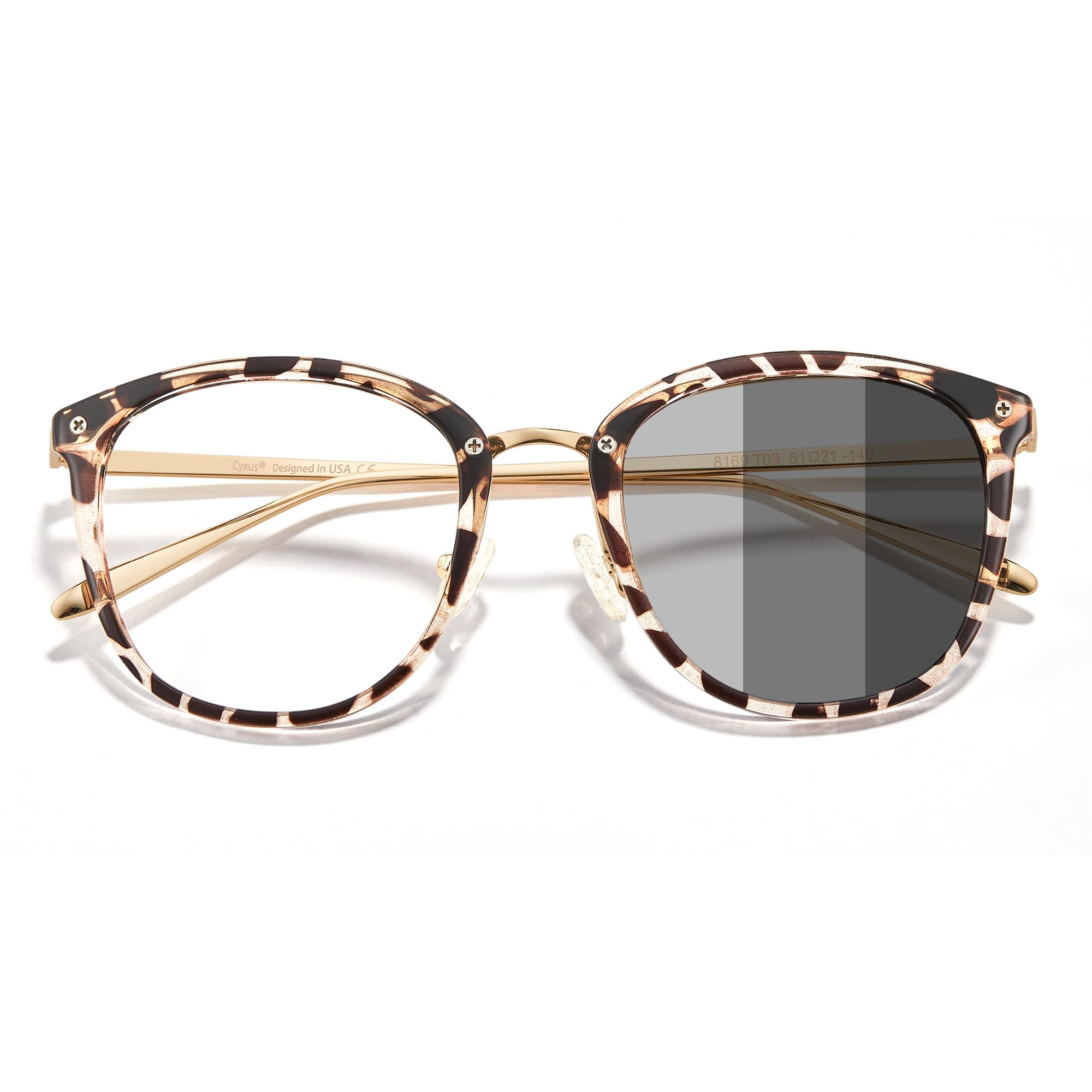 Gafas de luz azul Cyxus, lentes fotocromáticas para mujer, gafas de computadora de moda para la oficina, reducen la fatiga visual, antimigrañas, ideales para trabajar y leer.