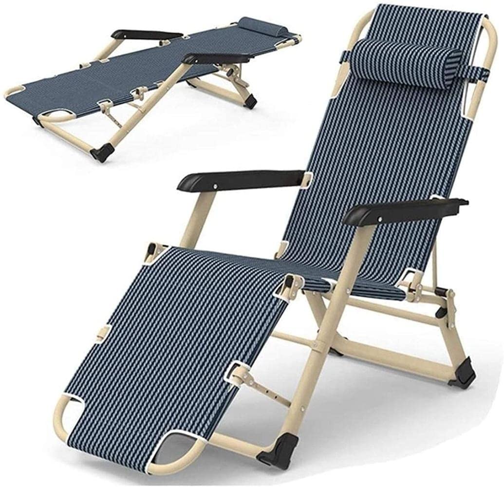 Chaise pliante de jardin grise inclinable pour soulager le dos et se relaxer dehors