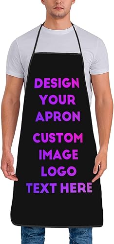 Miniatura 16 de Delantales personalizados para hombres y mujeres, delantales divertidos personalizados, regalo de cumpleaños de Navidad para papá de hija e hijo