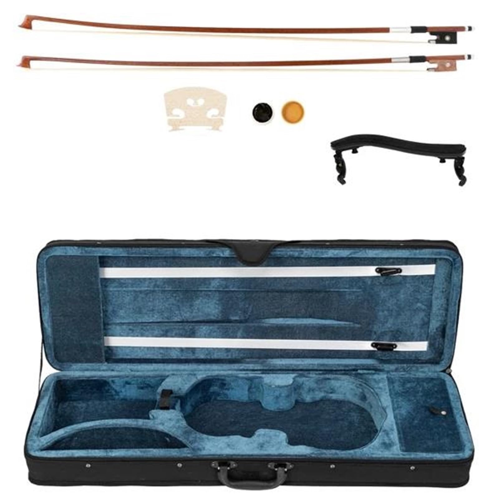 Violini Professionali Set Violino Acustico In Legno Naturale Opaco Con Custodia Quadrata E Accessori