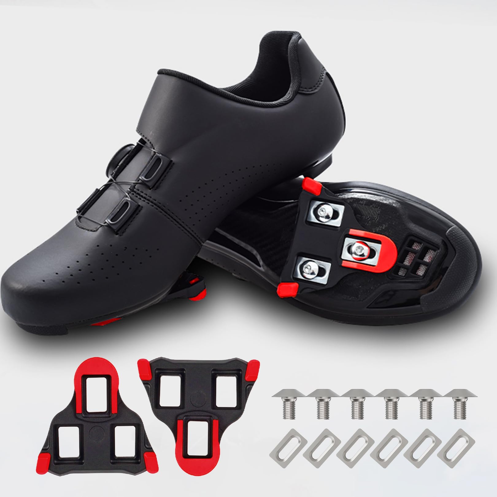 pedal cleats shimano SPD Cleats, SPD SL Pedals, Cleats, Shoe Plate for Bike Set, Red-Folding Pedals Shimano Shoe Plates Bike Accessories Set, Lookpedal Sport Pedals for MTB Sports & Outdoors Stark Varg MX 1.0 Wheels & Tires Pegasus Arcona 26 silber Farbe:white matt