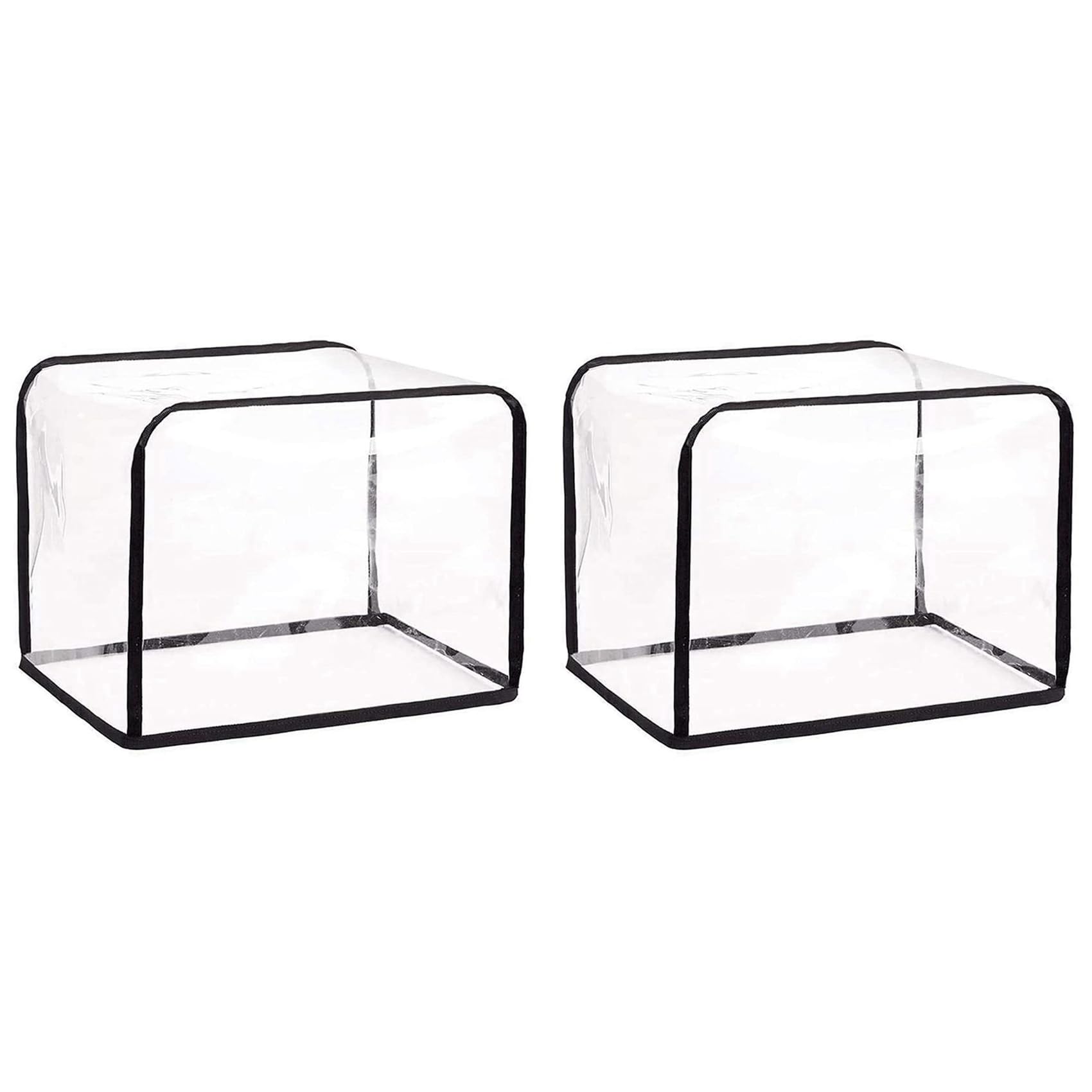 Vjsujehgy 2X Toaster Oven Dust Cover Kitchen Appliance Cover Transparent Breakfast Machine Toaster Cover Foldable Dust Cover