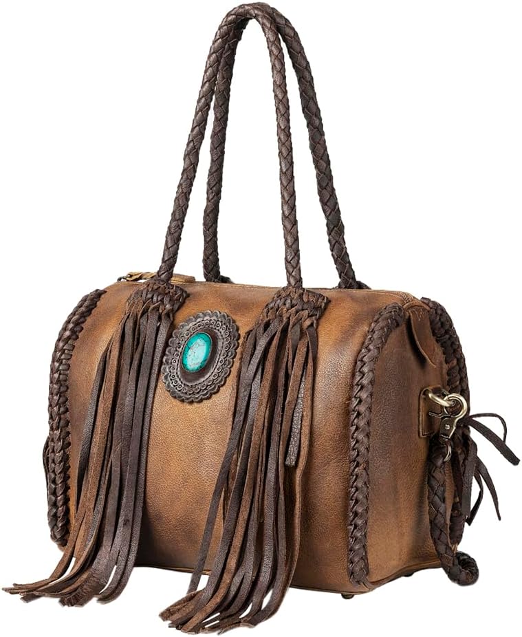 American Darling Duffel Hair on Genuine Leather Western...