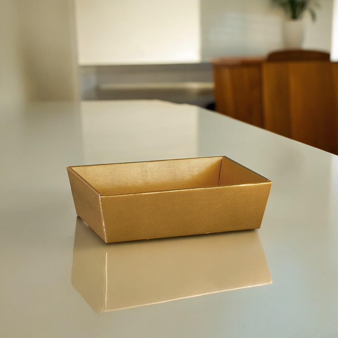 10x Präsentkorb Gold - Maße 29 x21 cm - Geschenkkorb - Präsentkörbe - Geschenkverpackung -