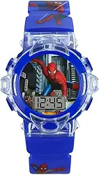 Relógio Digital Infantil Led Personagem Divertido Resistente à Água Super Herói Criança Feliz com Luz Colorida e Pulseira de Silicone Hipoalergênica Ajustável