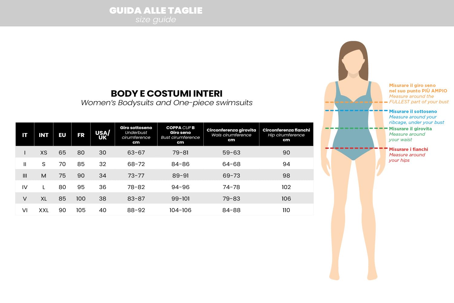 Goldenpoint Donna Intimo Body Obsidian con Ferretto e Spalline Regolabili