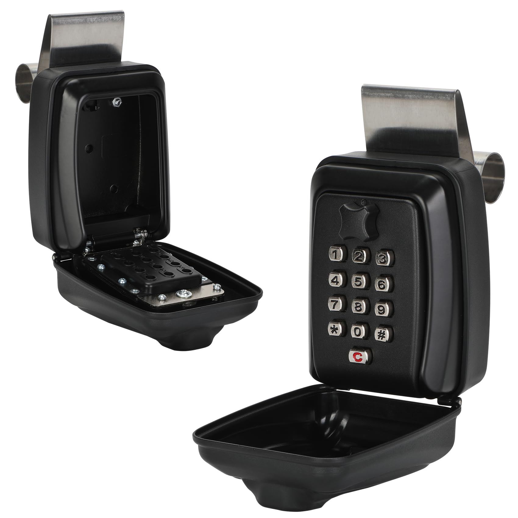 KIMISS Punch Button Key Lock Box For Car Window, 12 Digit Combination Key Storage Safe Box For - View #9