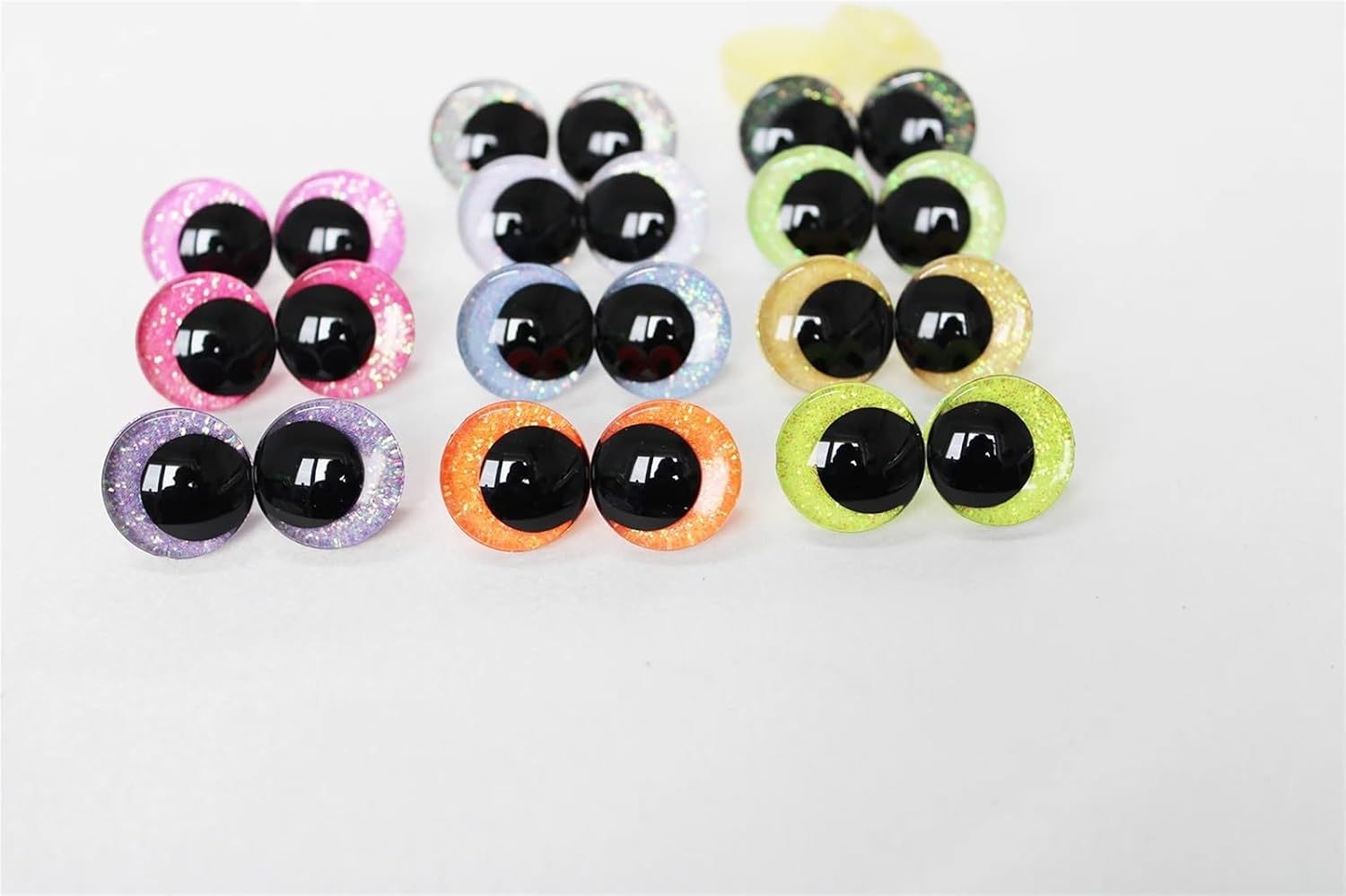 3D Cartoon Glitter Safety Eyes 25/30mm Plastic Doll Craft Accessories 100PCS