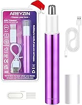 Painless Nose Hair Trimmer for Women Rechargeable 2025 Upgrade Nose Trimmer Ladies Noses Hair Trimmer Dual Edge Blades with IPX7 Waterproof,Powerful Motor,Easy Cleansing,Purple