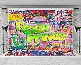 SDDSER Fresh Prince Baby Shower Backdrop, Flannel 7x5ft 80s 90s Theme Boys Graffiti Birthday Photo B