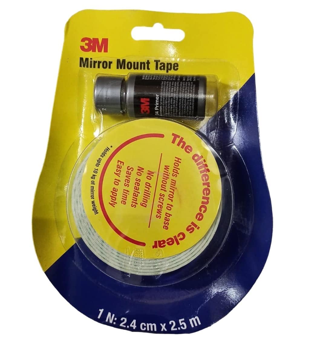 3M Mirror Mount Tape for Home Decor, Office, Wood Laminate, Tiles