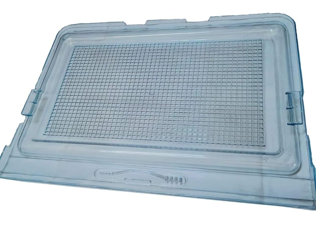 Excel Enterprises Vegetable Box Crisper Cover Compatible for LG Double Door Refrigerator Glass Lid || Match & Buy fridge Basket Cover