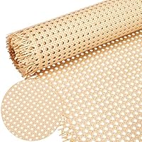 INTERWARM 40cm X 3m Kunststoff Gurtbandrolle Kunstrohr Offenes Gewebe Handgewebte PE Kunststoff Rattanrollen Für DIY Möbeldekoration Betten Stühle Schränke Und Decken Rauchig