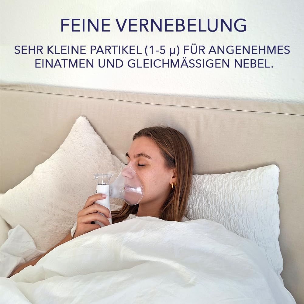 IEA Medical Inhalationsgerät blau – Vernebler Kinder & Erwachsene, tragbar