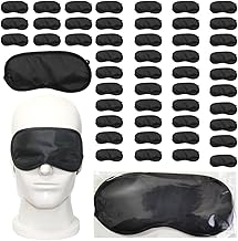 Ailunate Eye Mask, Disposable, Individual Packaging, Pack of 50, For Sleeping, Good Sleep, Light Shade, Hygienic, Travel, Business Trips, Lightweight, Commercial Use, Large Capacity, Unisex, Plain,