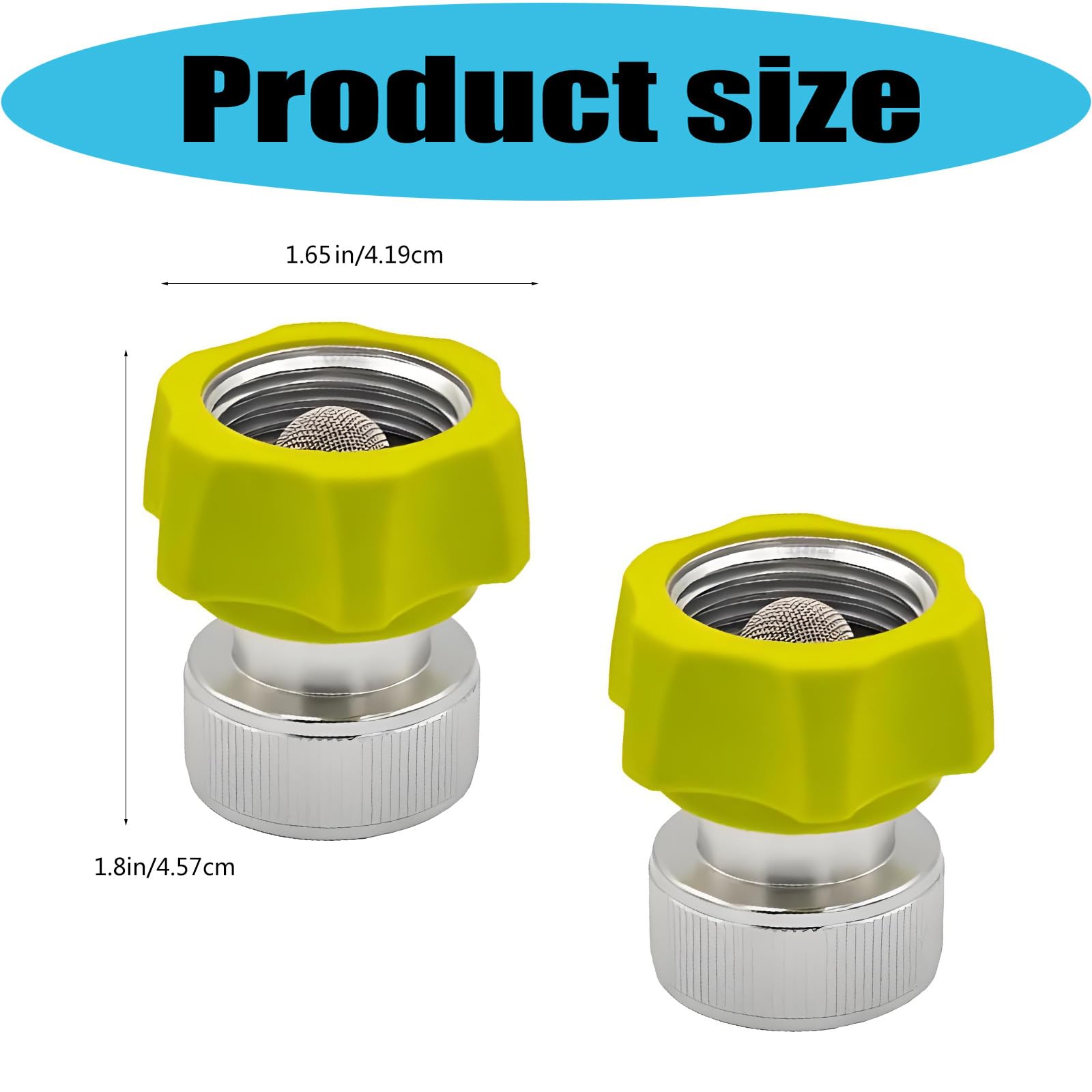 KKXXYQFC Adaptador de Manguera de Agua de Alta Resistencia, Conector Hembra de 3/4 Pulgadas para Lavadora a presión, conexión rápida, máquina de Limpieza de Alta presión, 2 uds.