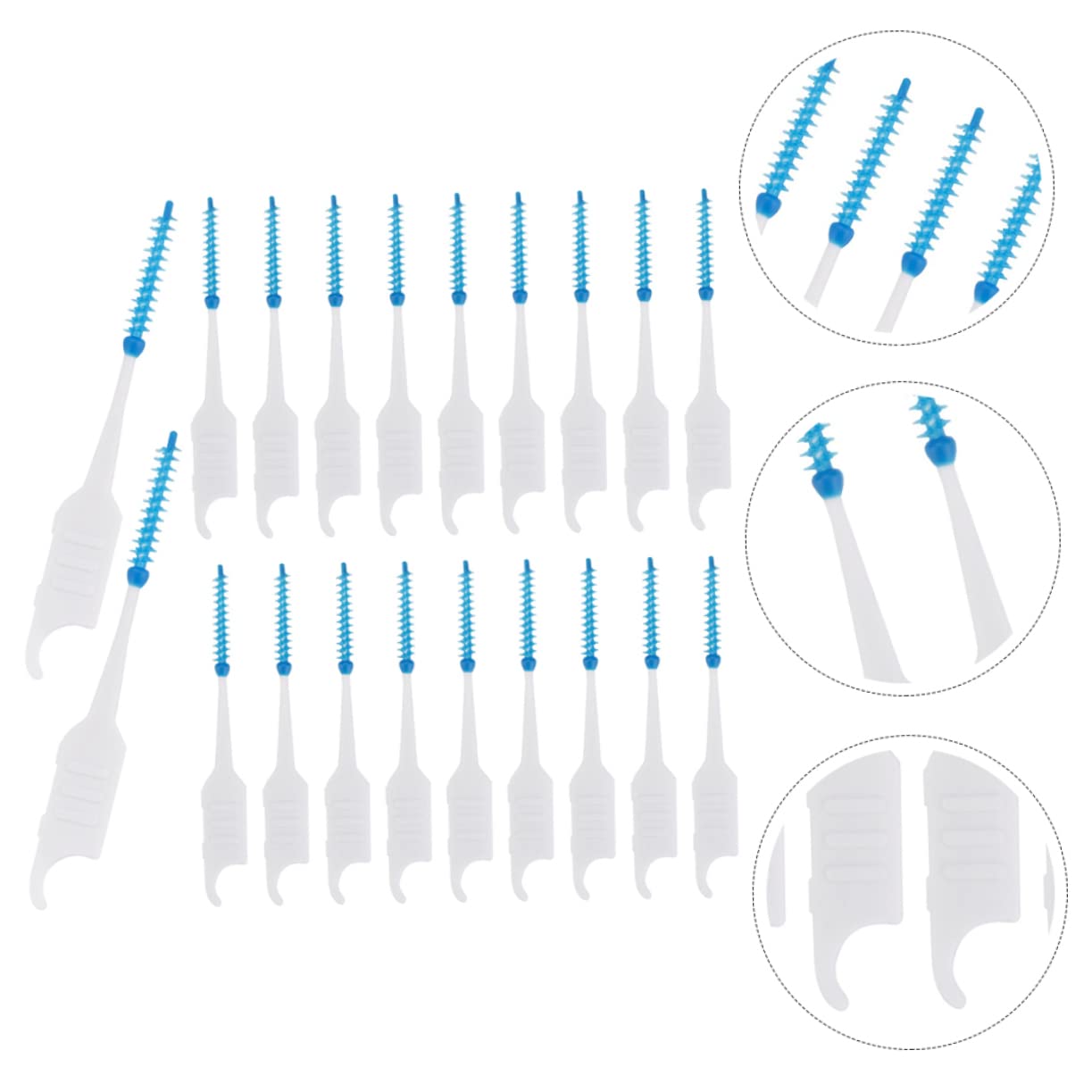 PartyKindom 800 Piezas Cepillo Interdental Dental Selecciones De Dental Limpiadores De Pincel Palillo De De Viaje Limpieza Portátil Interdental Oral Palillos De